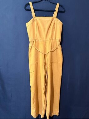 Old Navy Mustard Jumpsuit with Tie Waist